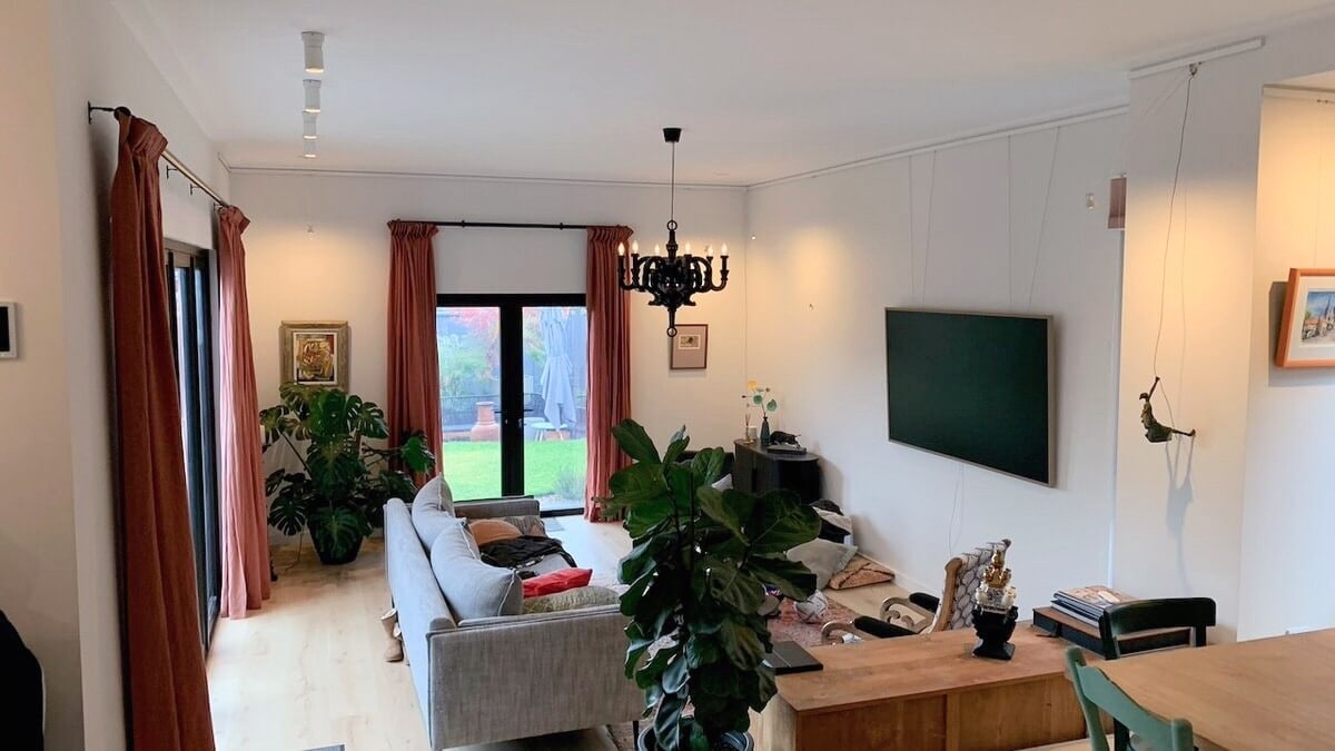 Living area in the two storey Mt Hawthorn Passive House by Norde Homes